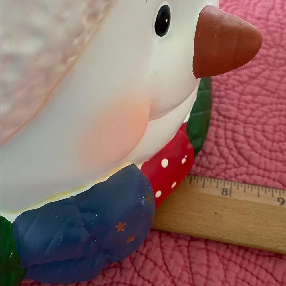 NIB Snowman Box Cover - Hand Painted for tissues. With original box - Picture 6 of 9